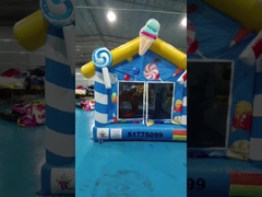 الحلوى موضوع PVC 3x3m الأطفال القفز القابل للنفخ المنزل الداخلي القفز المنزل القفز