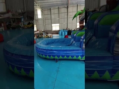 EN14960 8x3x4m المياه المنفخة المنزلقات المياه الداخلية المنفخة منزل الارتداد