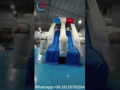 سلايد مضخم في الفناء الخلفي للشرطة عربة الدورية الكرتونية سلايدات جافة مزدوجة مضخمة