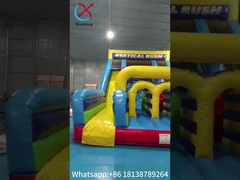 UL مدرجة تجارية المنزلقات المائية القابلة للانفجار الرأسي الاندفاع المنزلق العقبة القابلة للانفجار شعار مخصص