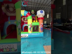 المنزلق القفز المضغوط ملعب مع المزلق سوبر ماريو حديقة موضوعية المنزلق الجاف المضغوط