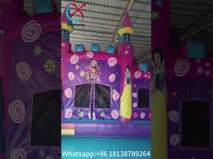 تصميم تجاري جديد قصر مضخم أميرة ديزني كرتون منزل مضخم مع المنحدر