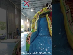 التجارية في الهواء الطلق المضغوطة المنزلق الجاف القلعة ديزني ميكي ماوس الكرتون الحفلة المضغوطة المنزلق الجاف