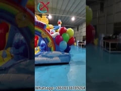 شرائح مضادة للحريق ذات جودة عالية إبتسامة إيموجي منزل مضخم مع قلعة شرائح