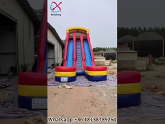 المنزلقات التجارية القابلة للنفخ المنزلقات الكبيرة القابلة للنفخ للمياه الجافة في الهواء الطلق