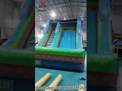 المنزلقات التجارية القابلة للنفخ الحلوى الملونة المنزلقات الجافة القابلة للنفخ في الهواء الطلق