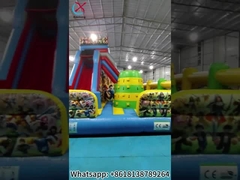 منزل ليوغو مُنفخ مع شرائح المُنزلقات