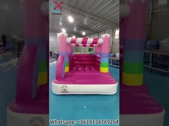 منزل قفز مُنفخ منزل وردي قلعة قفز مُنفخة