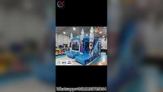 منزل قفز قابل للنفخ بطابع فروزن مع منزلق