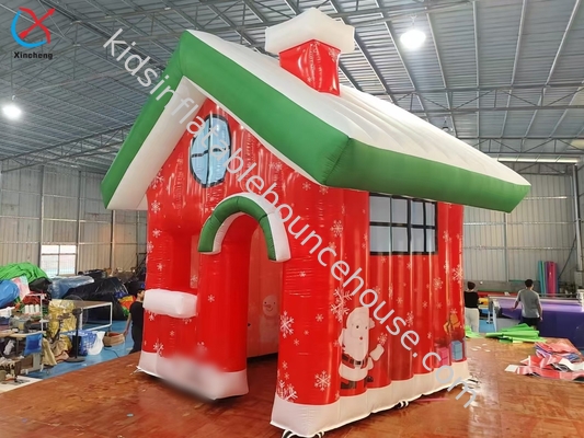 Manufacturer Inflatable Christmas House Outdoor Holiday Decoration With LED Light